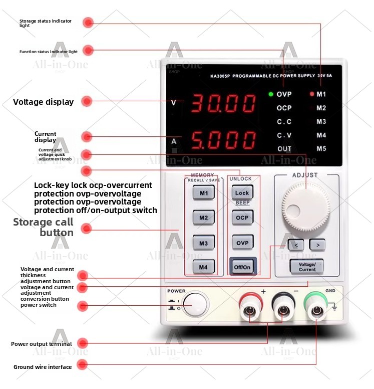 Alimentation électrique numéri - Programmable Dc Power Supply 60V 5A avis et prix