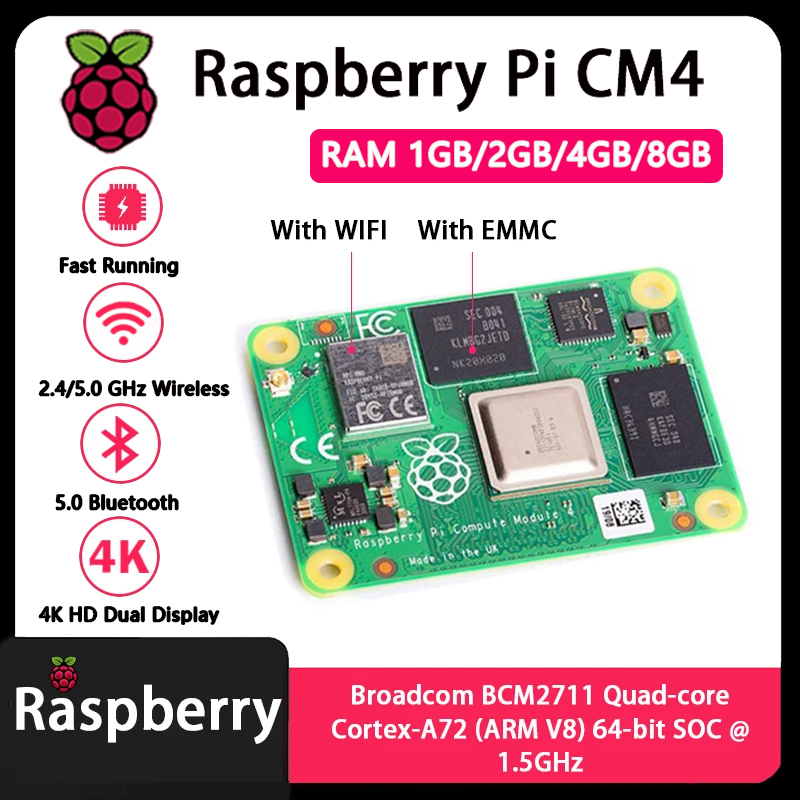 Raspberry Pi CM4 1GB/2GB/4GB/8 - Raspberry Pi Compute Module 4 8Gb 32Gb avis et prix