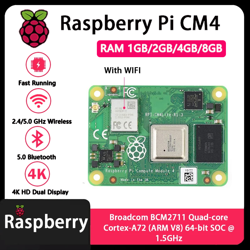 Raspberry Pi CM4 1GB/2GB/4GB/8 - Raspberry Pi Compute Module 4 8Gb 32Gb avis et prix